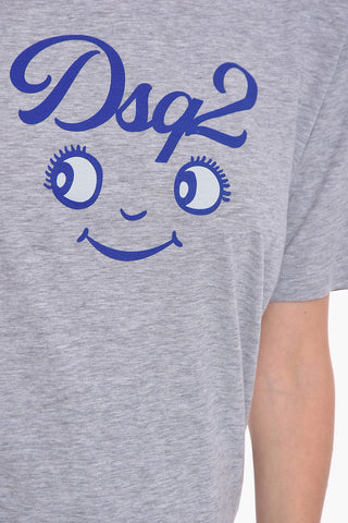 Crewneck T-shirt with Front Graphic Print