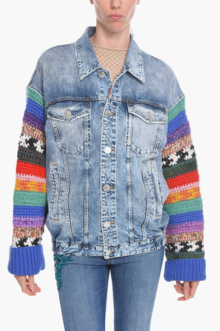 Knitted Sleeve JOURNEY Denim Jacket