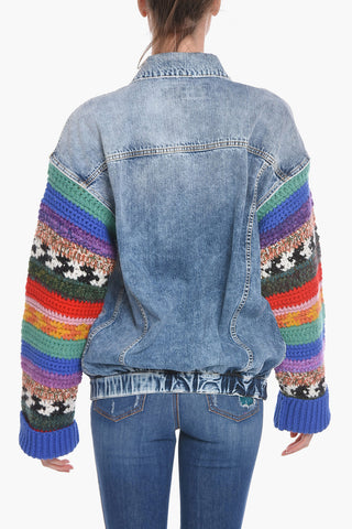 Knitted Sleeve JOURNEY Denim Jacket