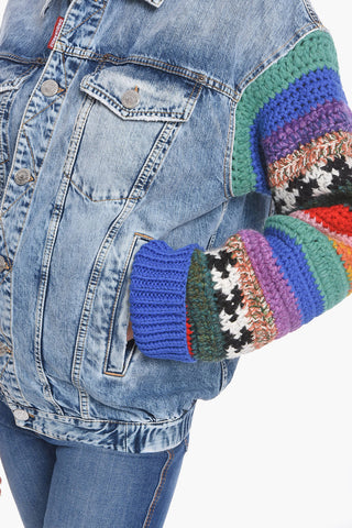 Knitted Sleeve JOURNEY Denim Jacket