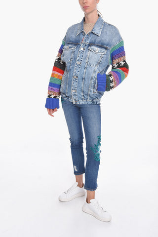 Knitted Sleeve JOURNEY Denim Jacket