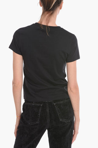 Crewneck T-shirt with TIGER CREST Patch