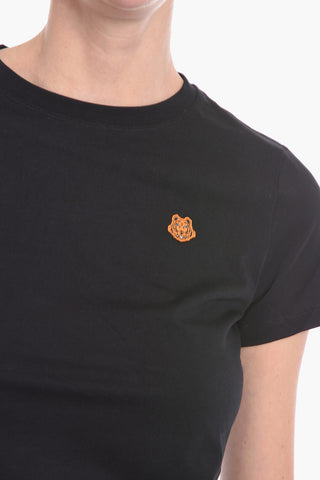 Crewneck T-shirt with TIGER CREST Patch