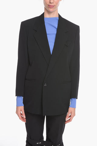 Blazer Monopetto in Gabardine di Lana
