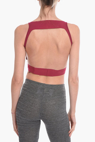 EDFU V-neckline Cropped Top with Cut Out Detailing
