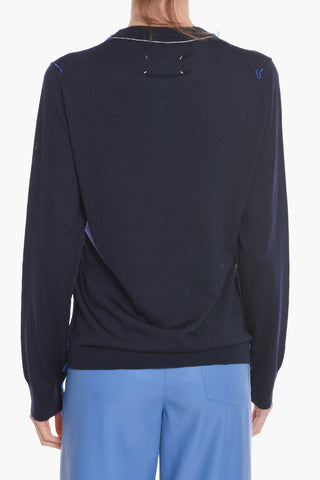 MM4 Crew Neck INSIDE-OUT UNISEX Sweater with Visible Stitchings
