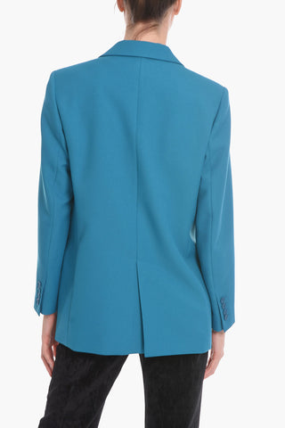 Single-Button Blazer with Peak Lapel