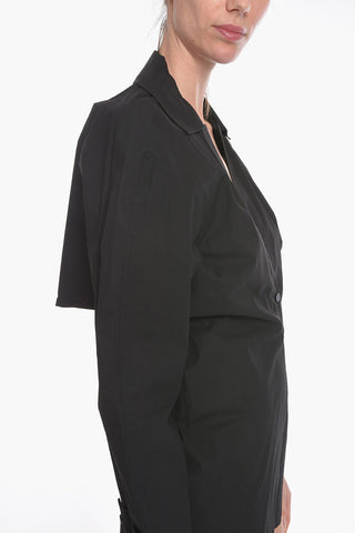 Tech Cotton-toile Long-sleeved Top with Cut-out Detail