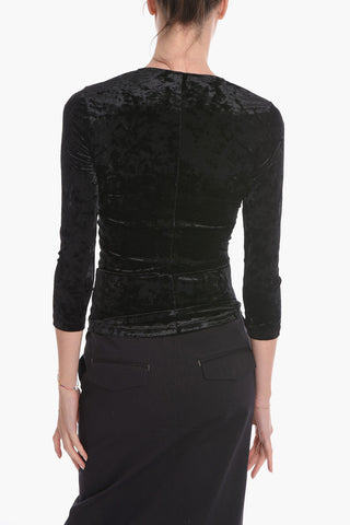 Velvet GUBAIA Top with Front Bow