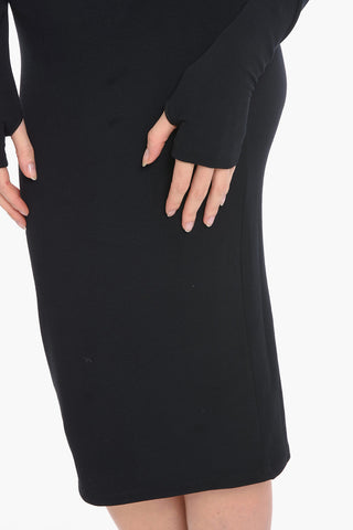Bodycon Maxi Dress with Cowl Neckline