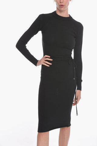Cotton-knitted ISABEL Dress with Open-back