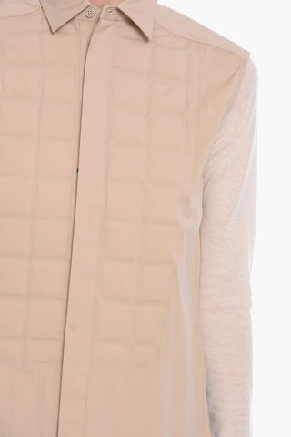 Camicia Smanicata in Popeline di Cotone Compatto