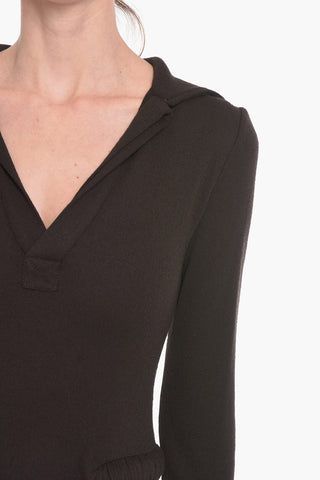 SALON 01 Maxi-Kleid mit langen Ärmeln aus Jersey