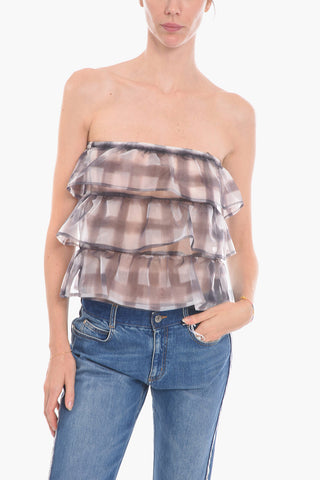 Top Senza Spalline TANIA in Taffeta Tecnico