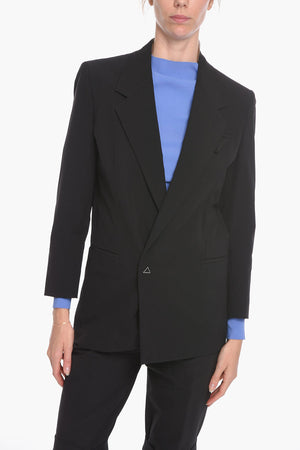 Blazer Monopetto in Canvas di Nylon