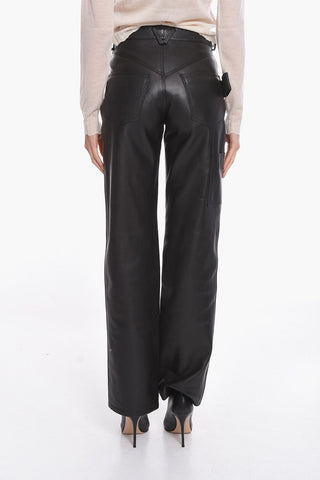 Leather SEMIPLONGE Straight Fit Pants