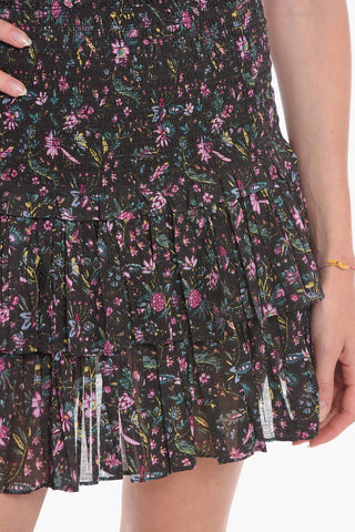 ETOILE NAOMI Ruffled Mini Skirt with Floral Print