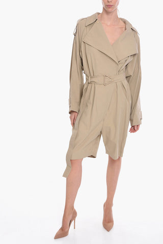 Cotton Blend COMPACT Trench-shaped Jumpsuit