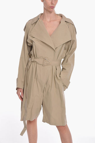 Cotton Blend COMPACT Trench-shaped Jumpsuit
