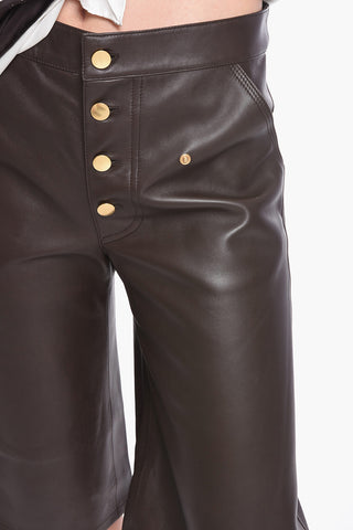 Set SEMIPLONGE Composto da Top in Seta e Shorts in Pelle