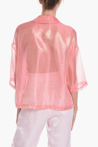 Meshed JUDI Single-breasted Blazer with 3/4 Sleeves