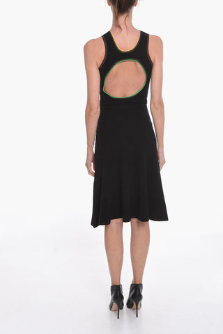 Vestito Midi Smanicato con Cut-out sulla Schiena