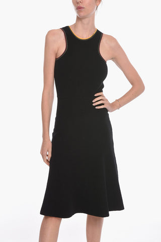 Vestito Midi Smanicato con Cut-out sulla Schiena