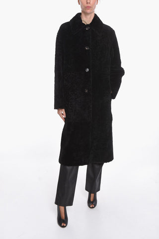 Single-breasted Shearling Coat