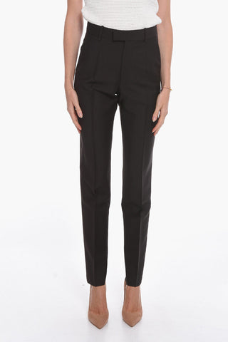 4 Pocket Mohair Blend Pants with Belt Loops