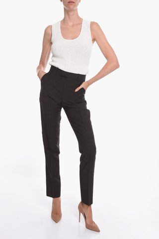 4 Pocket Mohair Blend Pants with Belt Loops