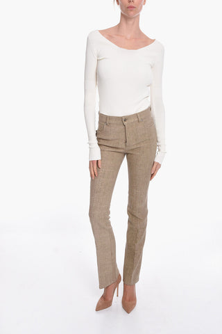 Stretch-viscose Bodysuit with Boat Neckline