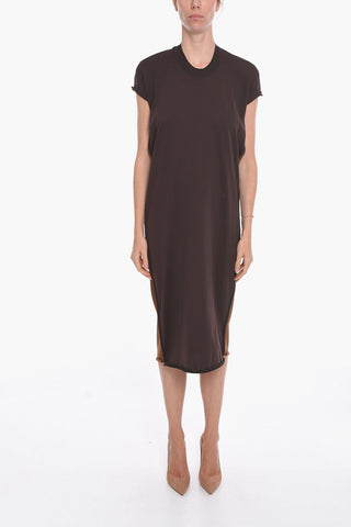Vestito Midi Drappeggiato in Viscosa