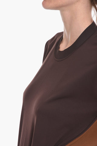 Vestito Midi Drappeggiato in Viscosa