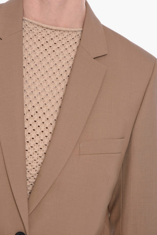 Blazer in Lana con Spacco Posteriore