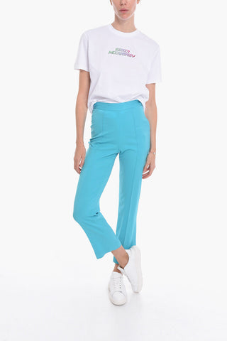 Pantaloni a Sigaretta in Lana con Pince Frontale
