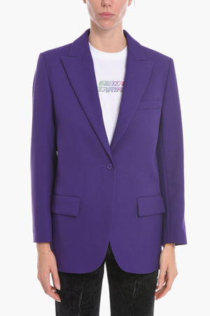 Ein-Knopf-Blazer mit spitzem Revers