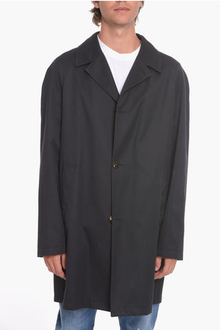 Cotton Blend Raincoat with Flush Pockets