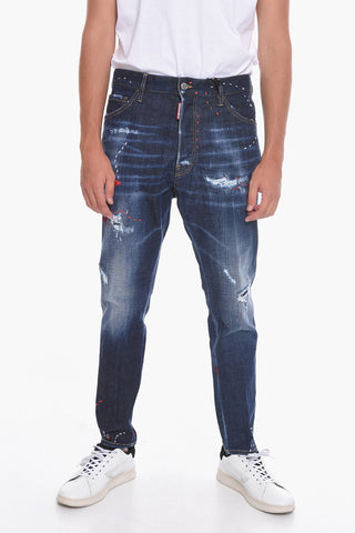 Jeans RELAX LONG CROTCH Distressed con Tapered Fit