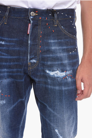 Jeans RELAX LONG CROTCH Distressed con Tapered Fit