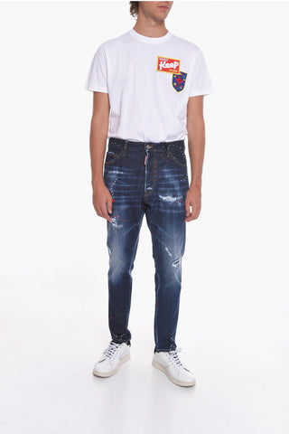 Jeans RELAX LONG CROTCH Distressed con Tapered Fit