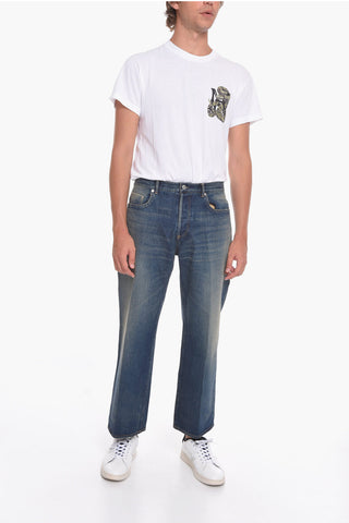 AVE. MONTAIGNE Cotton SELVEDGE Cropped Fit Denims 24cm