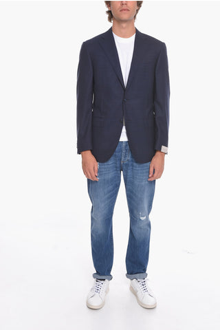 Blazer Foderato LEADER in Lana Vergine con Doppio Spacco