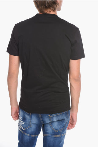 DEAN & DAN Crewneck T-shirt with Pizza Print