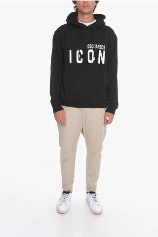 ICON Hoodie Sweatshirt with Logo Print