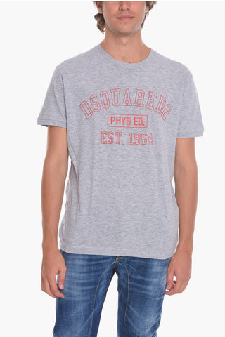 Crewneck T-shirt with Embossed Logo