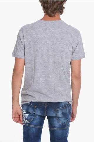 Crewneck T-shirt with Embossed Logo
