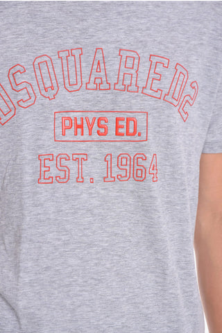 Crewneck T-shirt with Embossed Logo