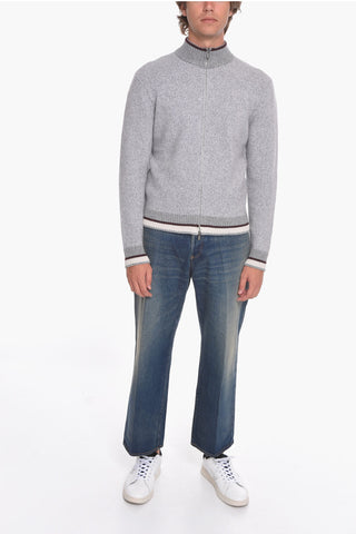Cashmere Blend Zip-up Sweater