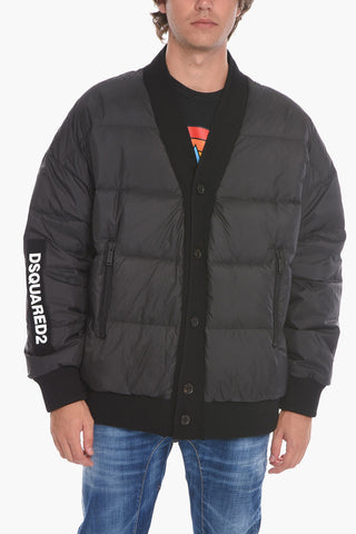 Kaban Puffer Cardigan with Embossed Logo