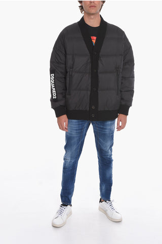 Kaban Puffer Cardigan with Embossed Logo